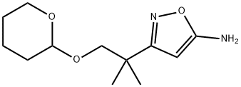 3-[1,1-Dimethyl-2-(tetrahydropyran-2-yloxy)-ethyl]-isoxazol-5-ylamine Structure