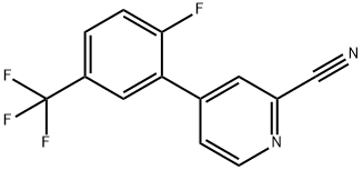4-(2-Fluoro-5-trifluoromethylphenyl)-pyridine-2-carbonitrile Structure