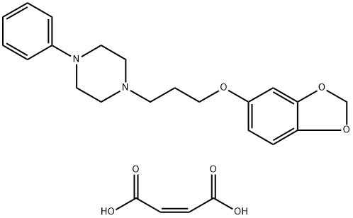 1-[3-(3,4-Methylenedioxyphenoxy)propyl]-4-phenyl-piperazine maleate 구조식 이미지