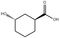 (1S,3S)-3-hydroxycyclohexane-1-carboxylic acid 구조식 이미지