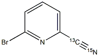 2-Bromo-6-(cyano-13C, 15N)pyridine 구조식 이미지