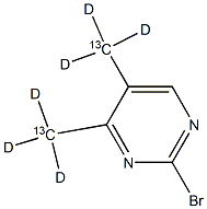2-Bromo-4-(dimethylamono-13C, d3)pyrimidine Structure