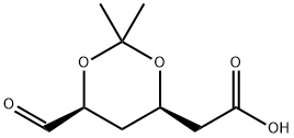 2-(4R,6S)(6-Formyl-2,2-dimethyl-[1,3]dioxan-4-yl)-acetic acid Structure