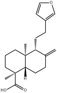 1-Naphthalenecarboxylic acid, 5-[2-(3-furanyl)ethyl]decahydro-1,4a-dimethyl-6-methylene-, (1S,4aS,5R,8aS)- Structure