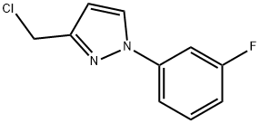 3-(chloromethyl)-1-(3-fluorophenyl)-1H-pyrazole Structure