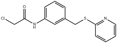 2-chloro-N-{3-[(pyridin-2-ylsulfanyl)methyl]phenyl}acetamide Structure