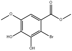 2-bromo-3,4-dihydroxy-5-methoxybenzoic acid methyl ester 구조식 이미지