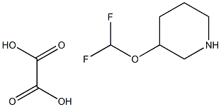3-(difluoromethoxy)piperidine oxalate Structure