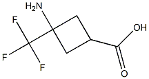 3-amino-3-(trifluoromethyl)cyclobutane-1-carboxylic acid Structure