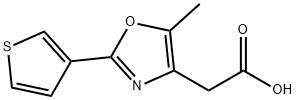 2-[5-methyl-2-(thiophen-3-yl)-1,3-oxazol-4-yl]acetic acid Structure