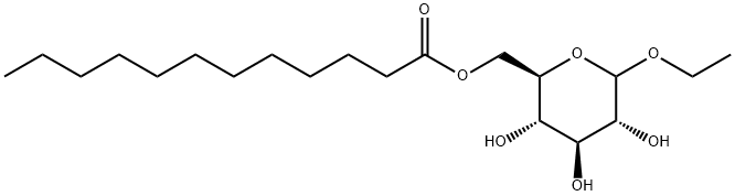 Ethyl 6-O-dodecanoyl-D-glucopyranoside 구조식 이미지