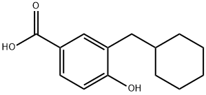 Benzoic acid, 3-(cyclohexylmethyl)-4-hydroxy- Structure