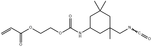 2-({[3-(isocyanatomethyl)-3,5,5-trimethylcyclohexyl]carbamoyl}oxy)ethyl prop-2-enoate Structure