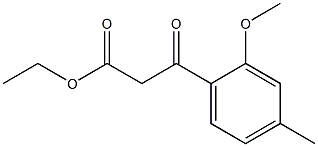 Ethyl 3-(2-Methoxy-4-methylphenyl)-3-oxopropanoate 구조식 이미지