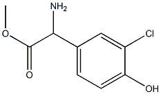 METHYL 2-AMINO-2-(3-CHLORO-4-HYDROXYPHENYL)ACETATE 구조식 이미지