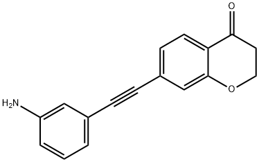 7-(3-Amino-phenylethynyl)-chroman-4-one 구조식 이미지