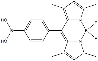 4,4-Difluoro-8(4'-boronophenyl)-1,3,5,7-tetramethyl-4-bora-3a,4a-diaza-s-indacene, 97% Structure