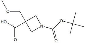 1-[(tert-butoxy)carbonyl]-3-(methoxymethyl)azetidine-3-carboxylic acid Structure