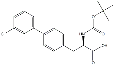 N-Boc-4-(3-chlorophenyl)-D-phenylalanine Structure