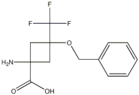 1-amino-3-(benzyloxy)-3-(trifluoromethyl)cyclobutane-1-carboxylic acid Structure