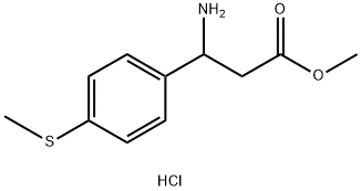 METHYL 3-AMINO-3-[4-(METHYLSULFANYL)PHENYL]PROPANOATE HYDROCHLORIDE 구조식 이미지