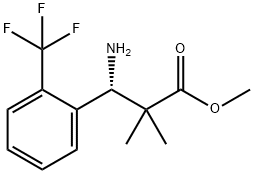 METHYL (3S)-3-AMINO-2,2-DIMETHYL-3-[2-(TRIFLUOROMETHYL)PHENYL]PROPANOATE Structure