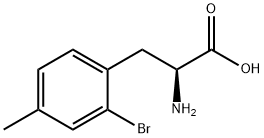 2-Amino-3-(2-bromo-4-methylphenyl)propanoic acid 구조식 이미지