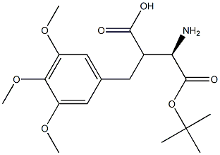 Boc-(R)-3-amino-2-(3,4,5-trimethoxybenzyl)propanoicacid Structure