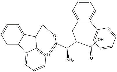 Fmoc-(R)-3-amino-2-([1,1'-biphenyl]-2-ylmethyl)propanoicacid Structure