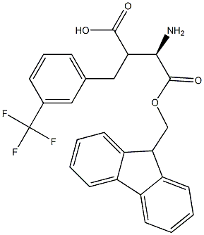 Fmoc-(R)-3-amino-2-(3-(trifluoromethyl)benzyl)propanoicacid Structure