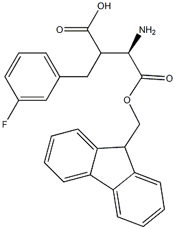 Fmoc-(R)-3-amino-2-(3-fluorobenzyl)propanoicacid Structure