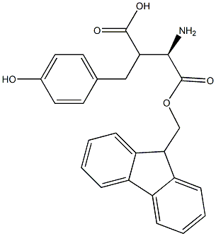 Fmoc-(R)-3-amino-2-(4-hydroxybenzyl)propanoicacid Structure