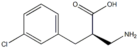 (R)-3-amino-2-(3-chlorobenzyl)propanoicacid Structure