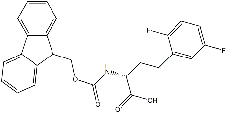 Fmoc-2,5-difluoro-D-homophenylalanine 구조식 이미지
