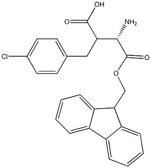 Fmoc-(S)-3-amino-2-(4-chlorobenzyl)propanoicacid Structure