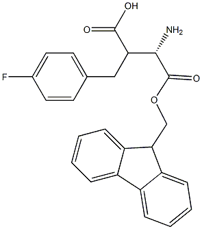 Fmoc-(S)-3-amino-2-(4-fluorobenzyl)propanoicacid 구조식 이미지