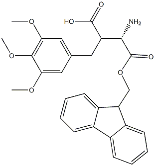 Fmoc-(S)-3-amino-2-(3,4,5-trimethoxybenzyl)propanoicacid Structure