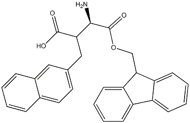 Fmoc-(R)-3-amino-2-(naphthalen-2-ylmethyl)propanoicacid Structure