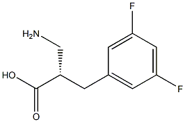 (S)-3-amino-2-(3,5-difluorobenzyl)propanoicacid Structure