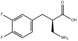 (R)-3-amino-2-(3,4-difluorobenzyl)propanoicacid Structure