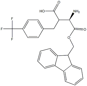 Fmoc-(R)-3-amino-2-(4-(trifluoromethyl)benzyl)propanoicacid Structure