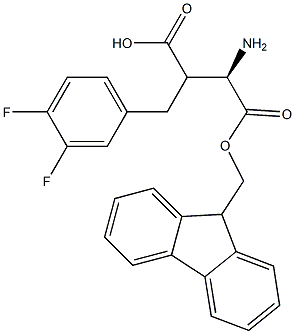 Fmoc-(R)-3-amino-2-(3,4-difluorobenzyl)propanoicacid Structure