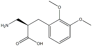 (R)-3-amino-2-(2,3-dimethoxybenzyl)propanoicacid Structure