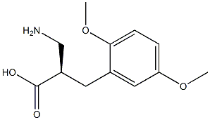 (R)-3-amino-2-(2,5-dimethoxybenzyl)propanoicacid Structure