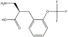 (R)-3-amino-2-(2-(trifluoromethoxy)benzyl)propanoicacid Structure