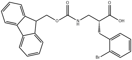 Fmoc-(R)-3-amino-2-(2-bromobenzyl)propanoicacid Structure