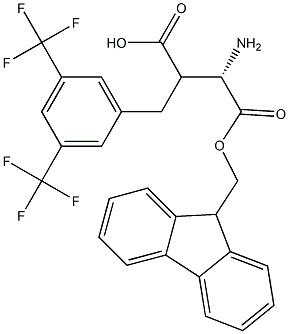 Fmoc-(S)-3-amino-2-(3,5-bis(trifluoromethyl)benzyl)propanoicacid Structure