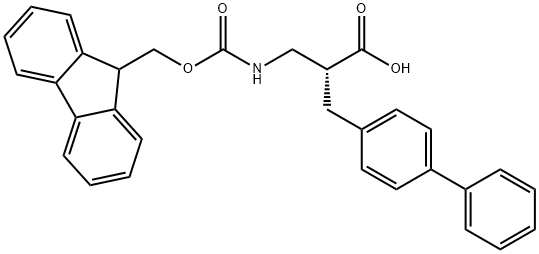 Fmoc-(R)-3-amino-2-([1,1'-biphenyl]-4-ylmethyl)propanoicacid Structure