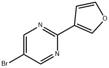 5-Bromo-2-(3-furyl)pyrimidine 구조식 이미지