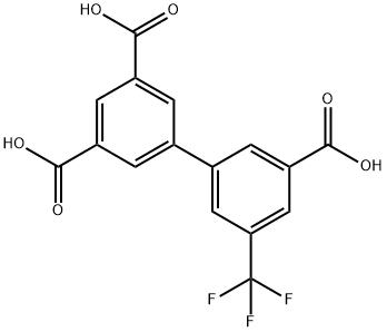 [1,1'-Biphenyl]-3,3',5-tricarboxylic acid, 5'-(trifluoromethyl)- 구조식 이미지
